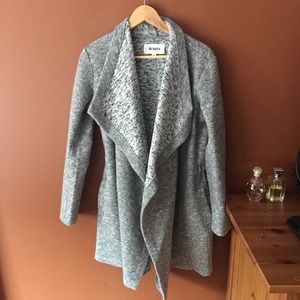 BB Dakota Maggie Brushed Fleece Drape Collar Coat